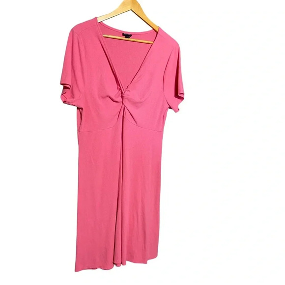 TORRID‎ Coral Mini Rib Knit Twist Front Skater Dress Size 2 ( 2X ) - Picture 6 of 7